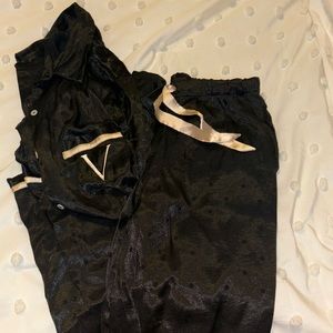 Black silk Victoria secret pajamas